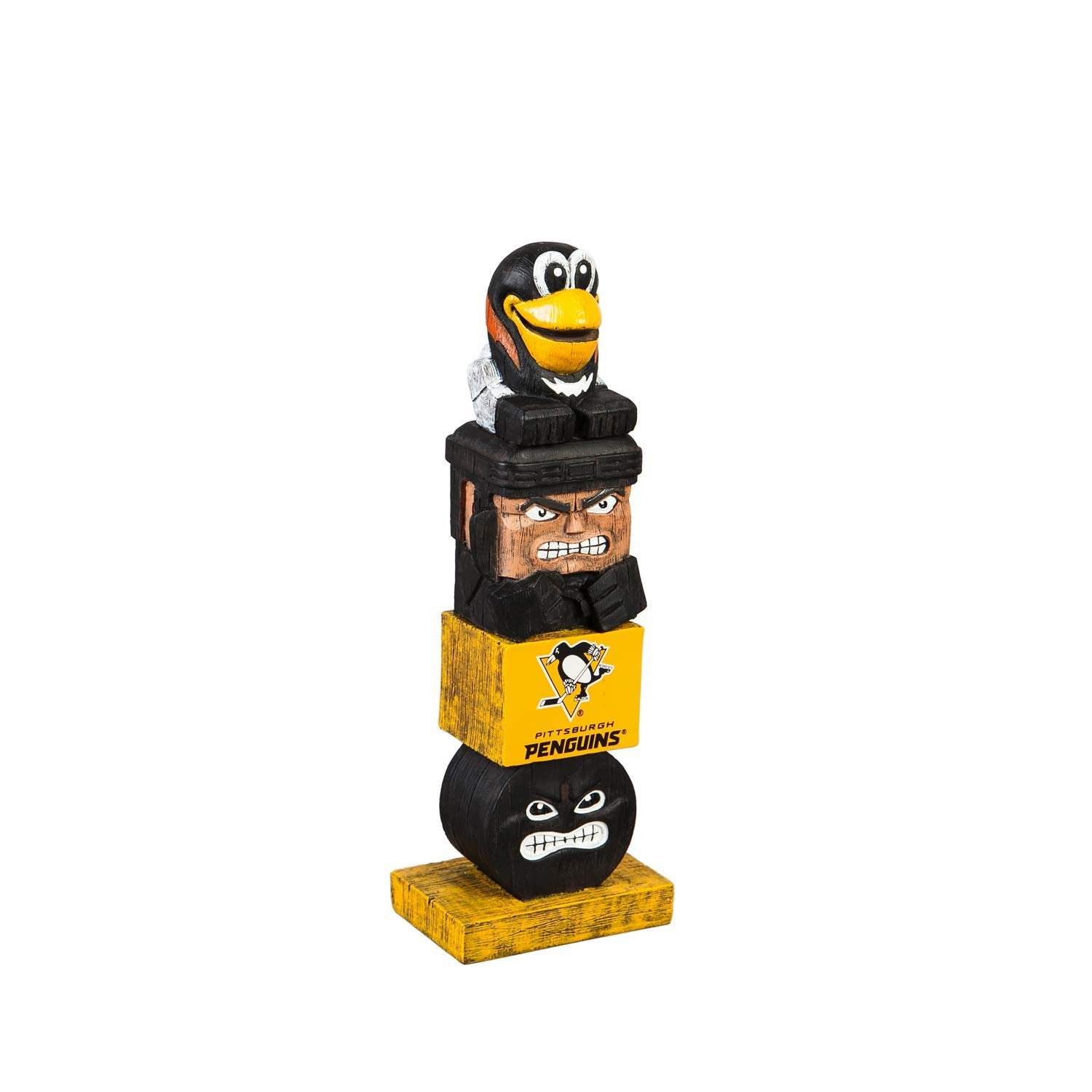 Pittsburgh Penguins Tiki Totem Garden Statue, Hand Painted Resin, 16 Inch, Indoor Outdoor Decor, Officially Licensed