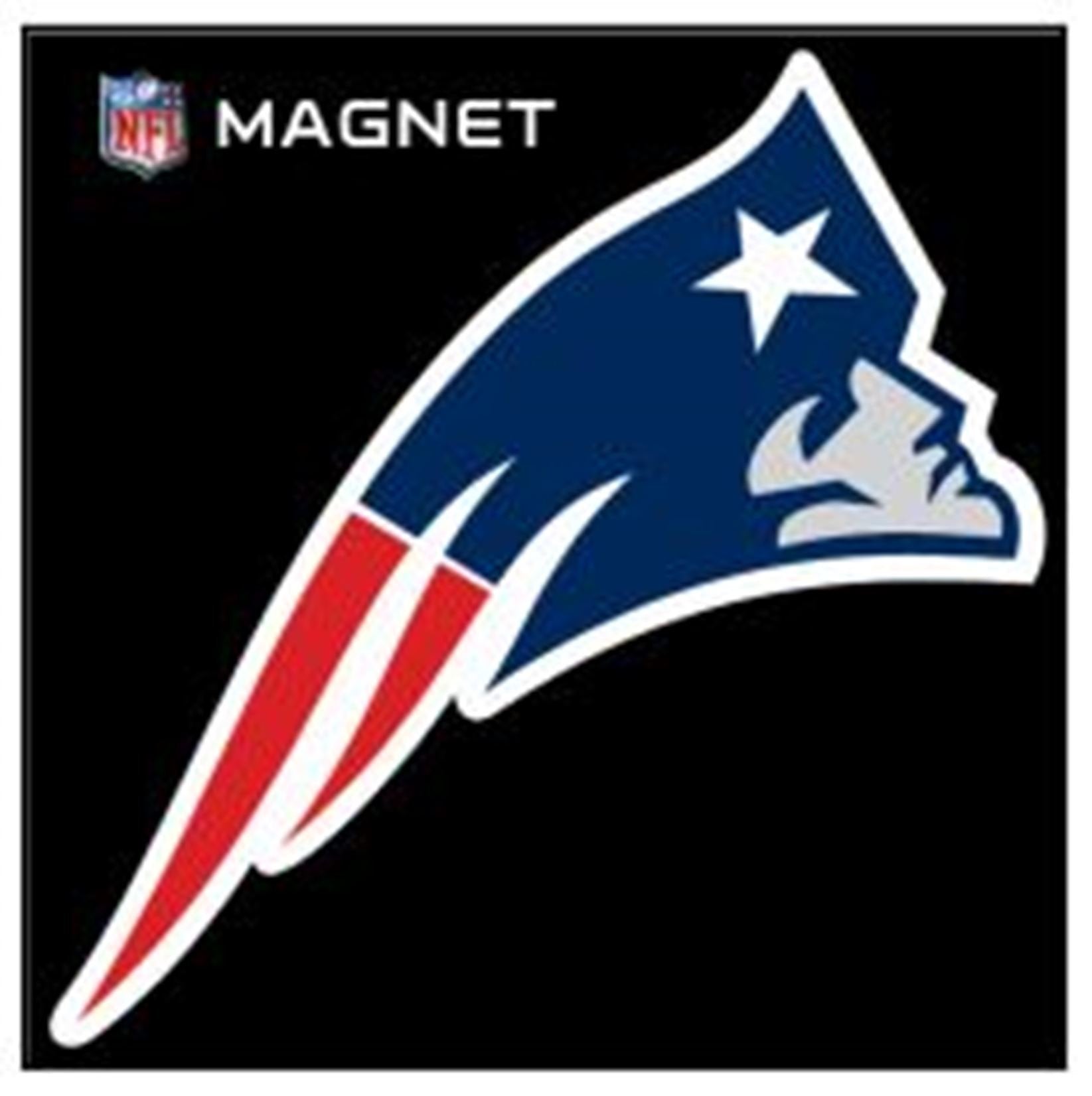 New England Patriots 12 Inch Magnet, Logo Design, Vinyl Die Cut, Auto Home, Heavy Duty, Officially Licensed
