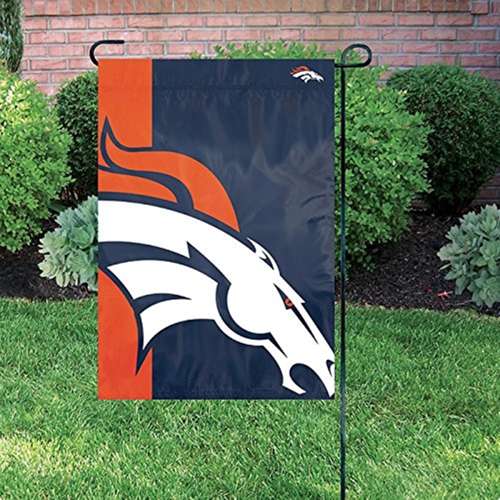 Denver Broncos Bold Logo Garden Flag, 12.5 x 18 Inches, Officially Licensed