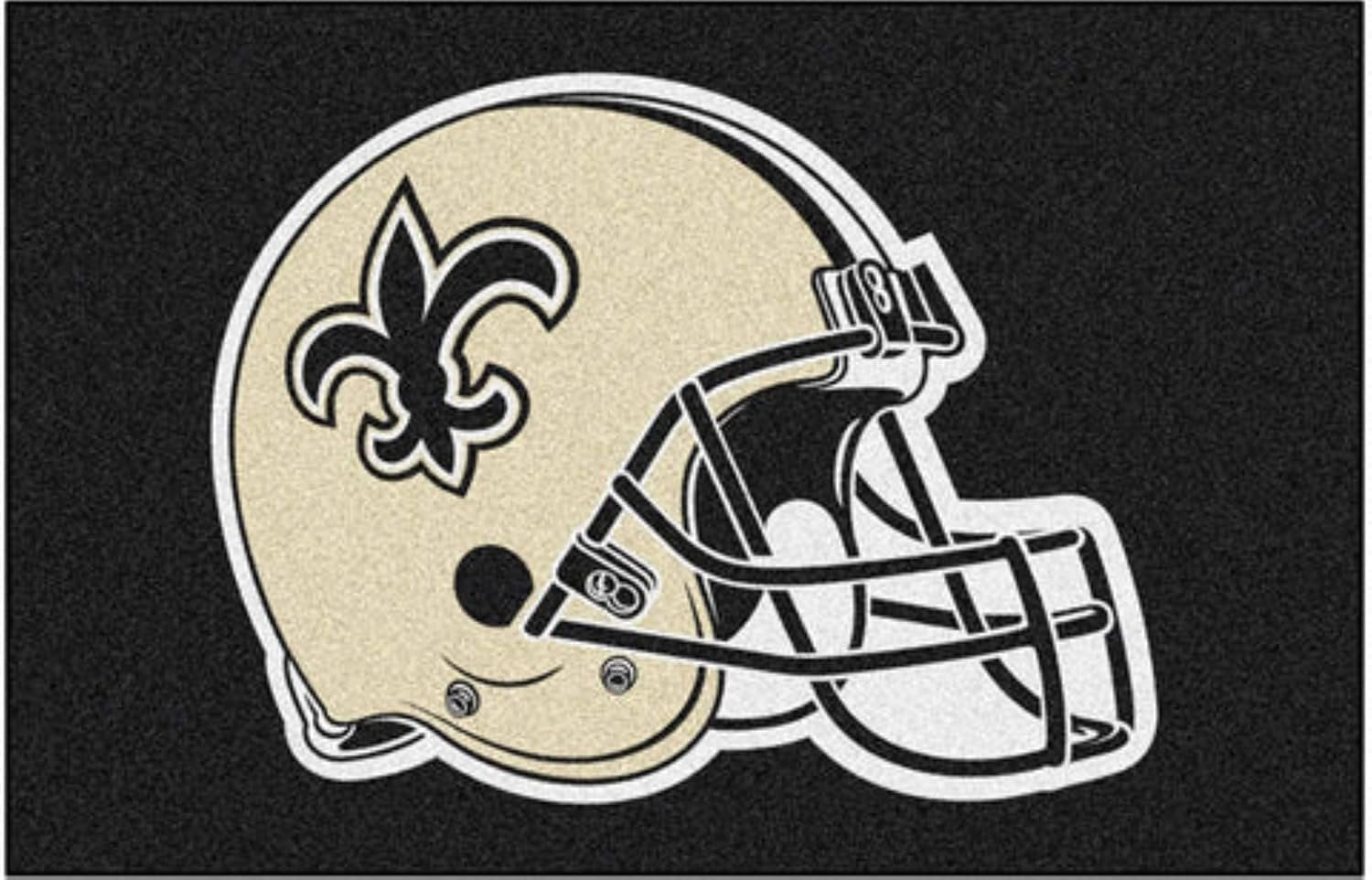 New Orleans Saints Floor Mat Area Rug, 20x30 Inch, Nylon, Anti-Skid Backing, Officially Licensed