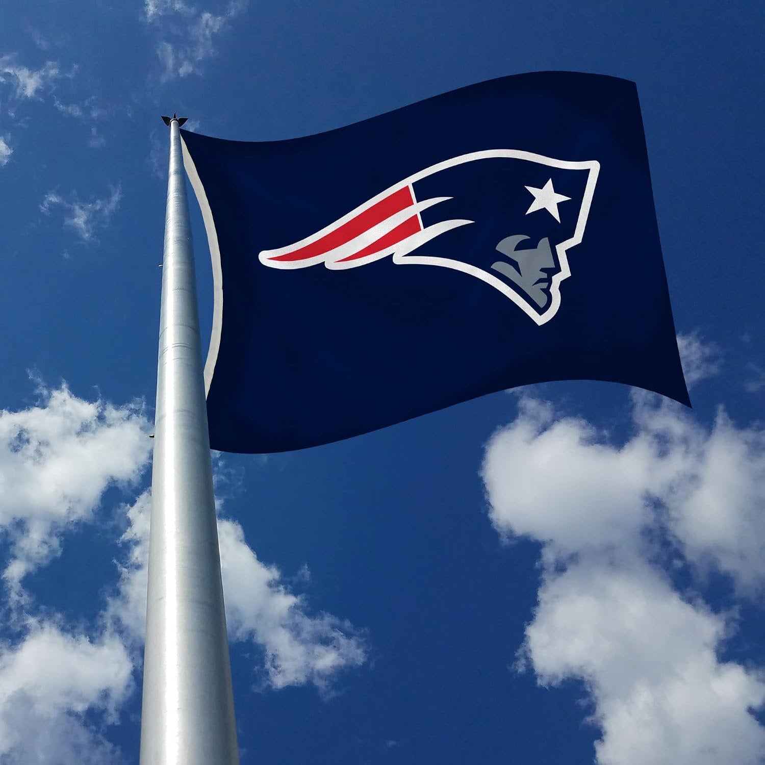 New England Patriots Premium 3x5 Feet Flag Banner, Logo Design, Metal Grommets, Outdoor Use, Single Sided