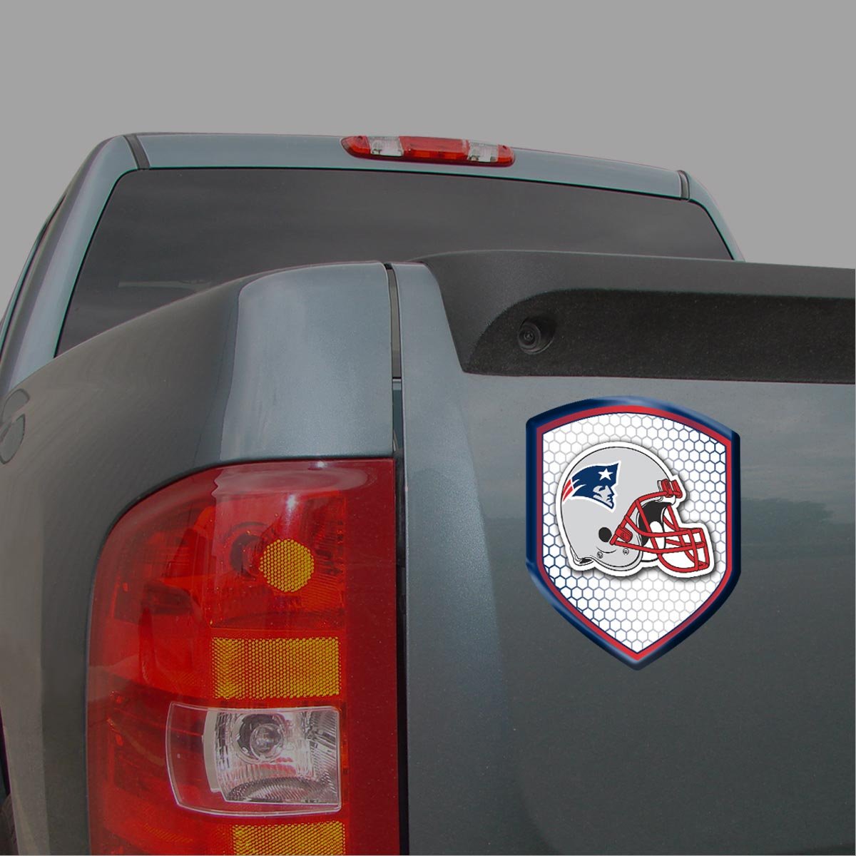 New England Patriots High Intensity Reflector, Shield Design, 2.5x3.5 Inch, Full Adhesive Backing, Officially Licensed