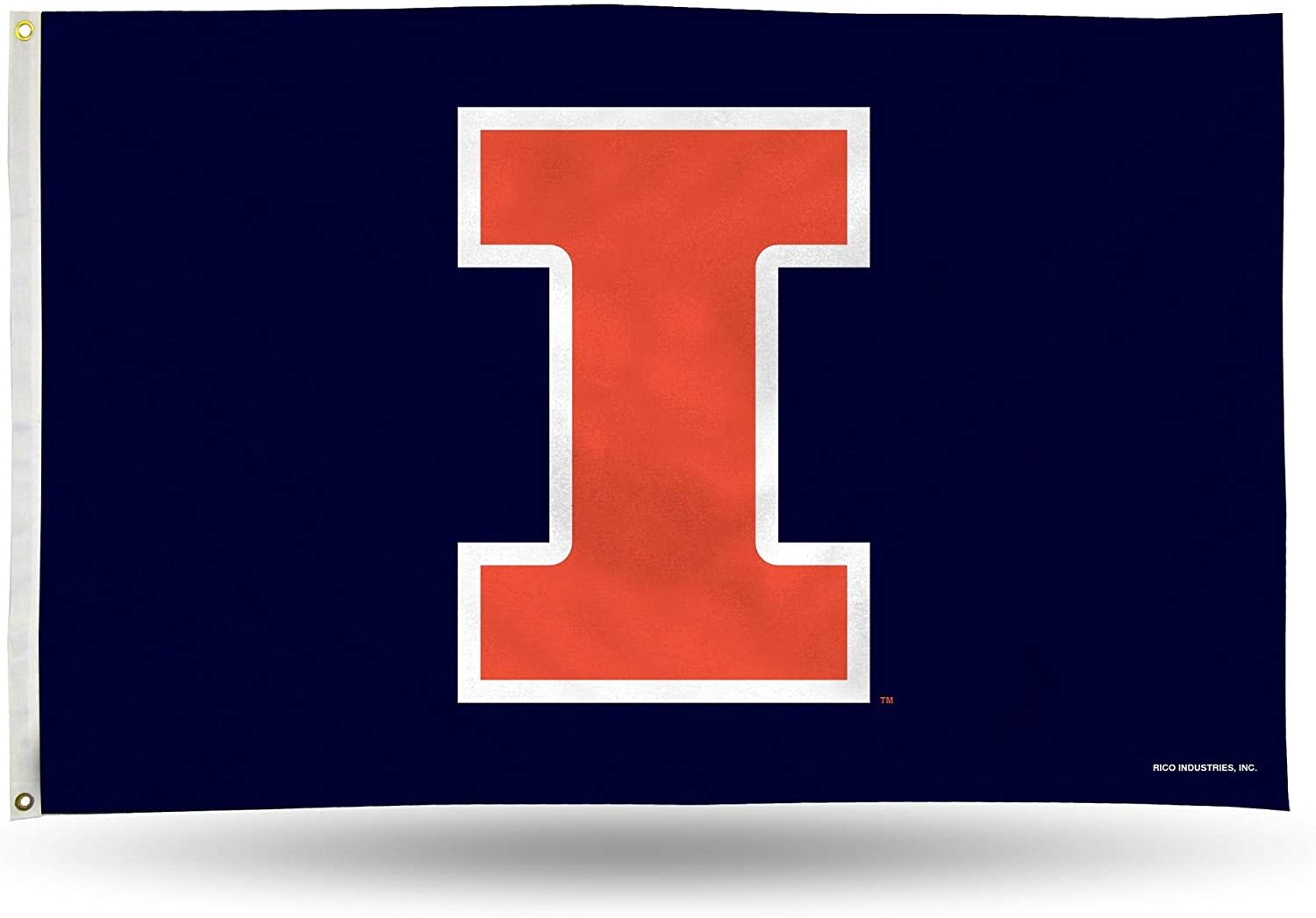 University of Illinois Illini Premium 3x5 Feet Flag Banner, Logo Design, Metal Grommets, Outdoor Use, Single Sided