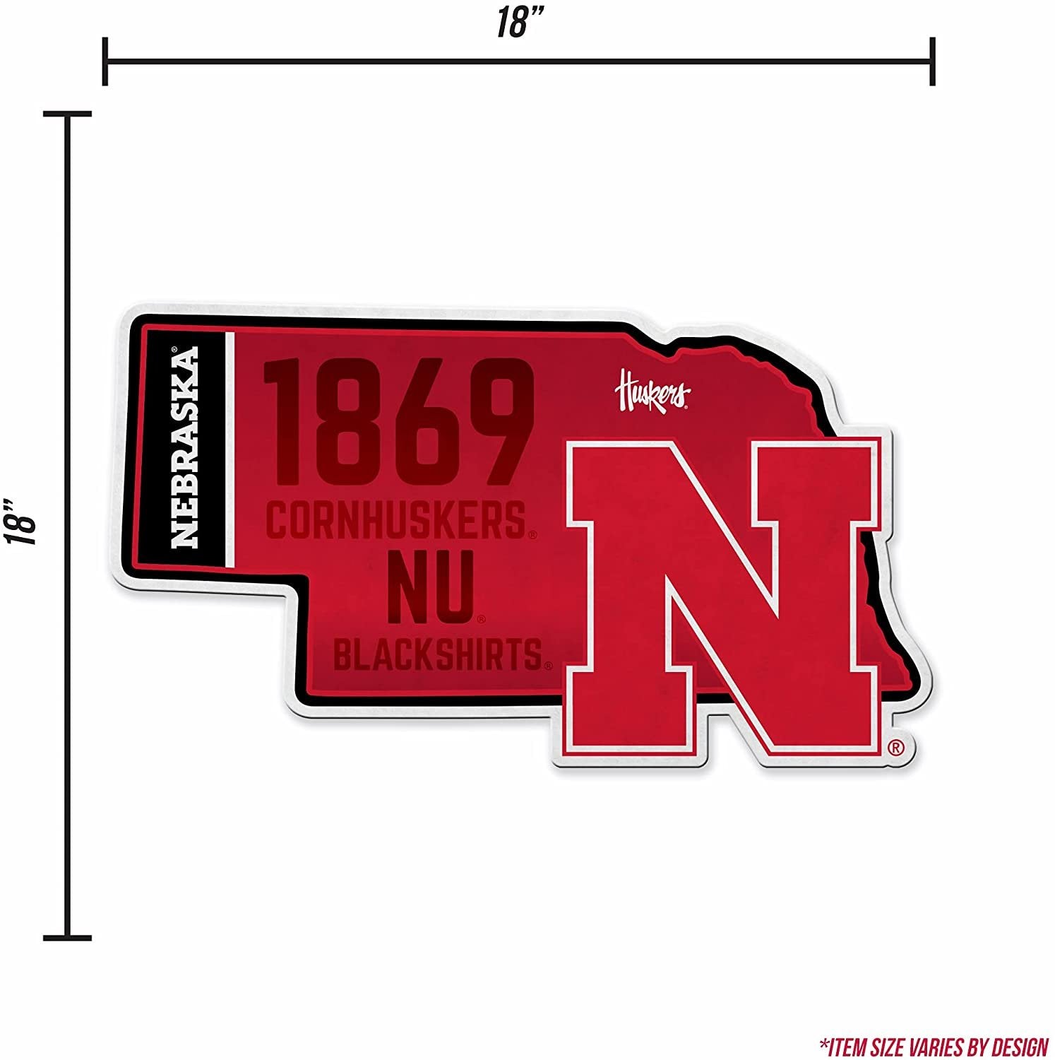 Nebraska Cornhuskers Pennant State Shape 18 Inch Soft Felt University of