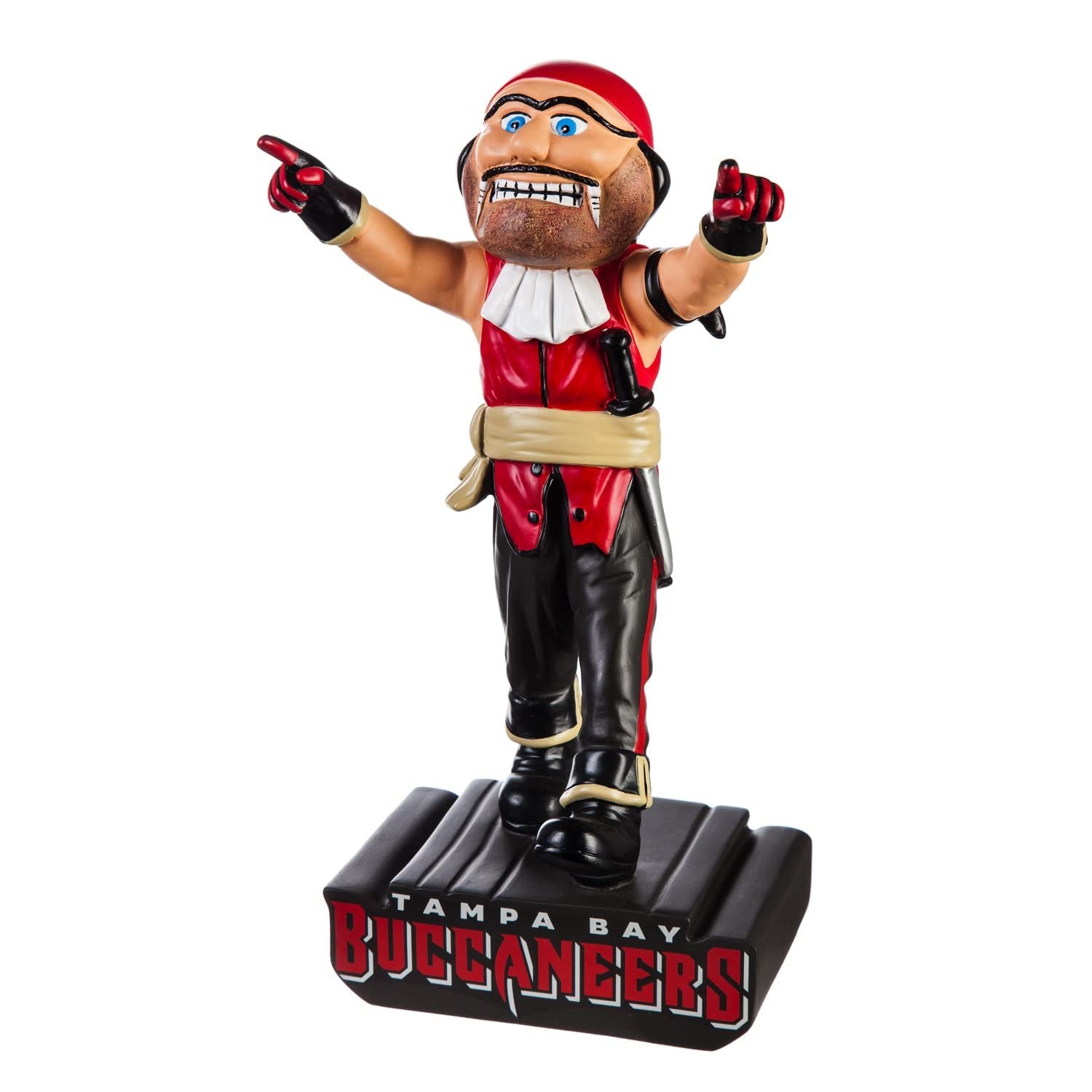 Tampa Bay Buccaneers Team Mascot Garden Statue, Hand Painted Resin, 12 Inch, Indoor Outdoor Decorative Sports Mascot, Officially Licensed