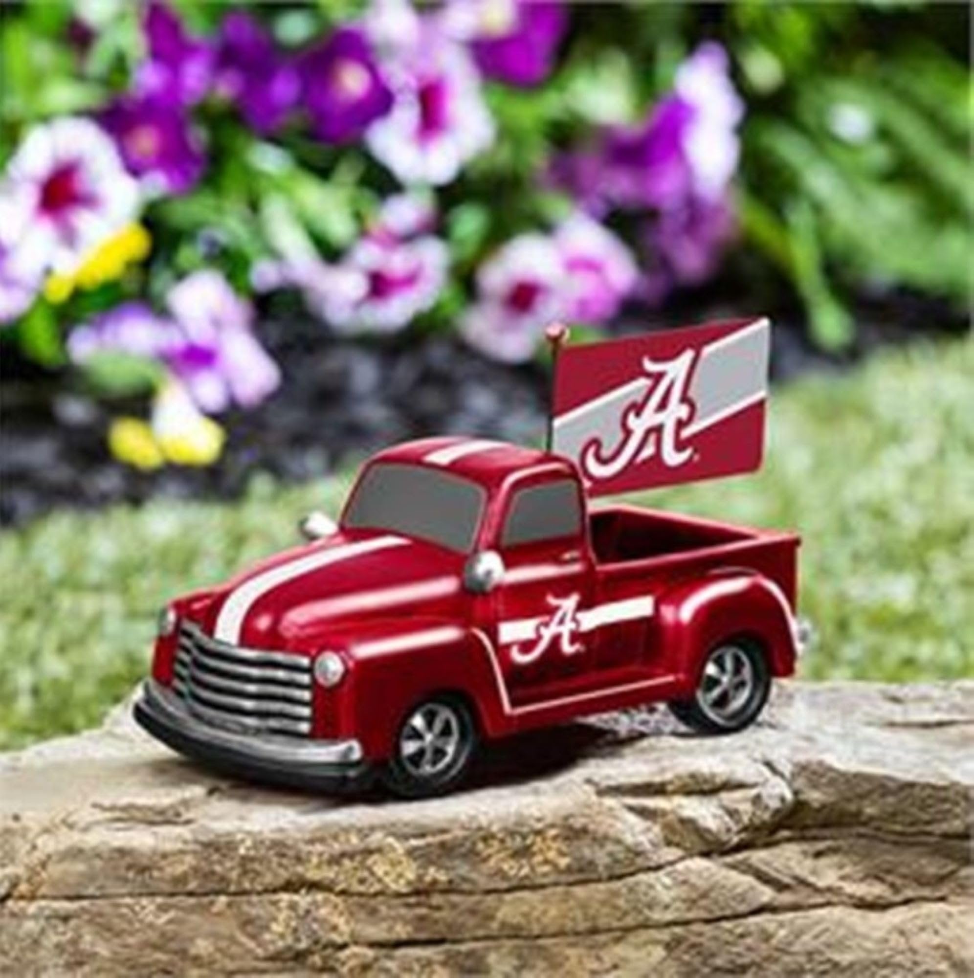 University of Alabama Crimson Tide 9 Inch Metal Rally Truck Statue, Outdoor Garden or Indoor Fan Decor, Sports Fan Collectible Figurine, Officially Licensed