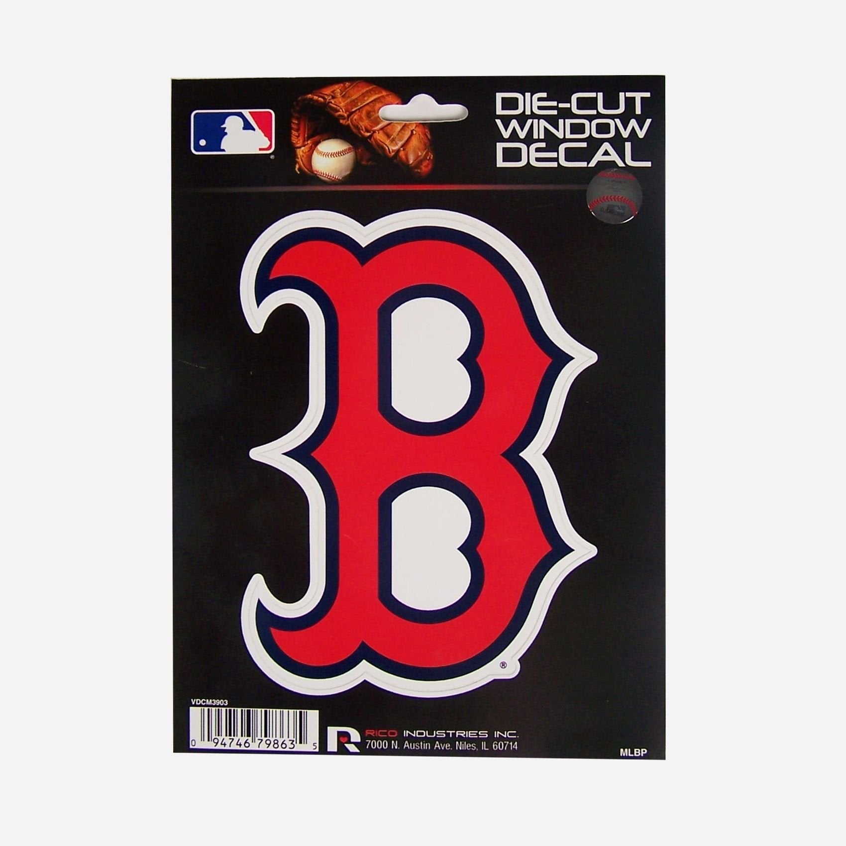 Boston Red Sox 5 Inch Vinyl Die Cut Decal Sticker, Alternate B Logo, Full Adhesive Backing, Peel & Stick, Officially Licensed, Made in the USA