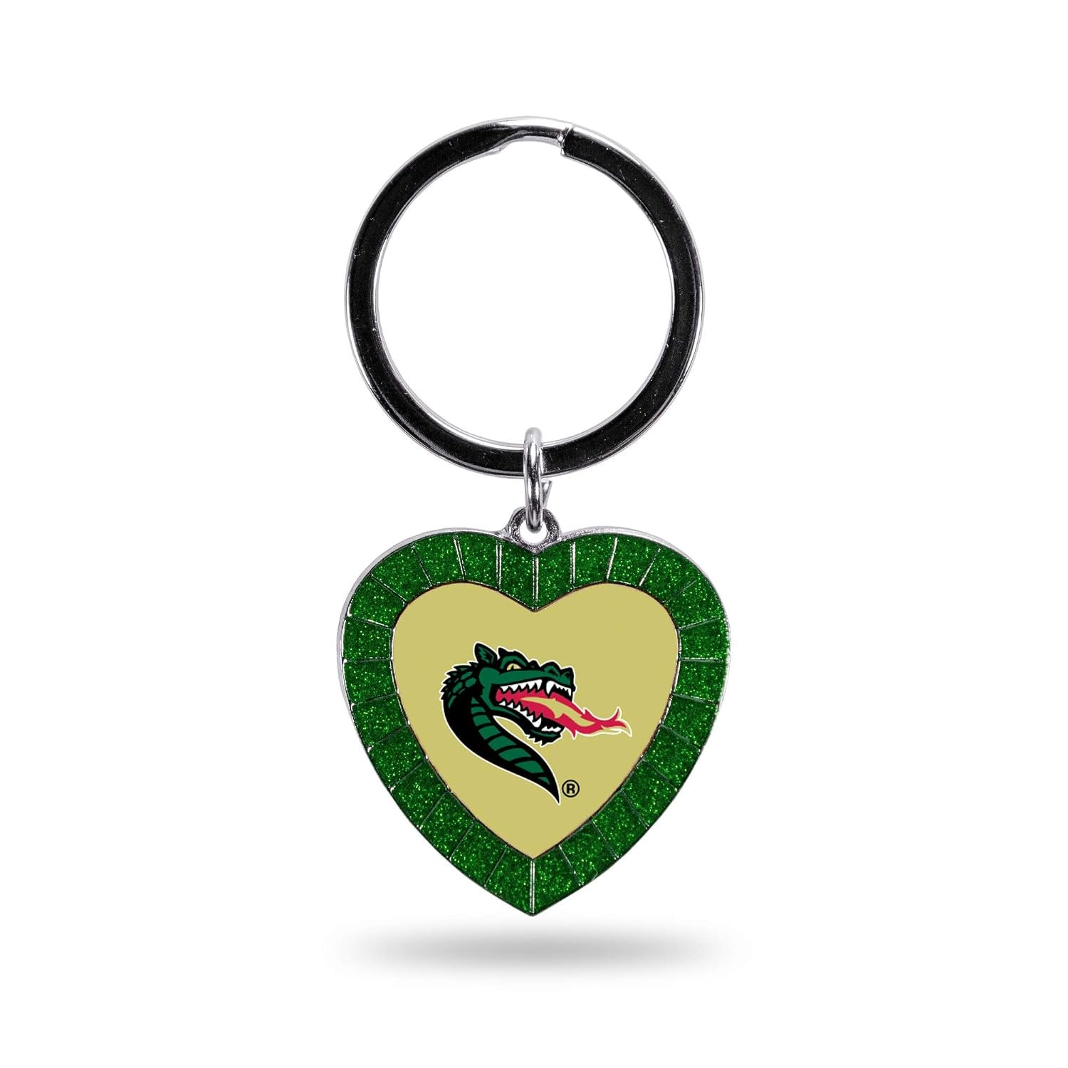 University of Alabama Birmingham Blazers Keychain Rhinestone Heart Decal Emblem Team Color University of
