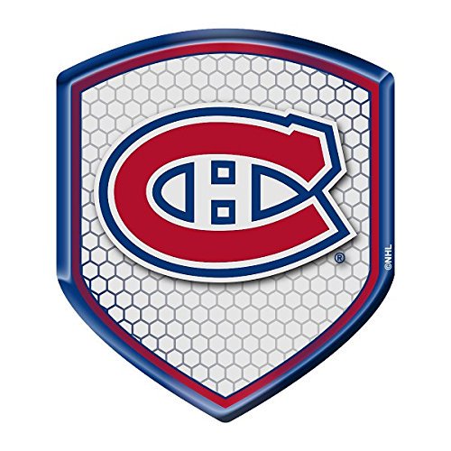 Montreal Canadiens High Intensity Reflector Decal Sticker, Shield Design, 2.5x3.5 Inch, Full Adhesive Backing, Officially Licensed, Made in the USA