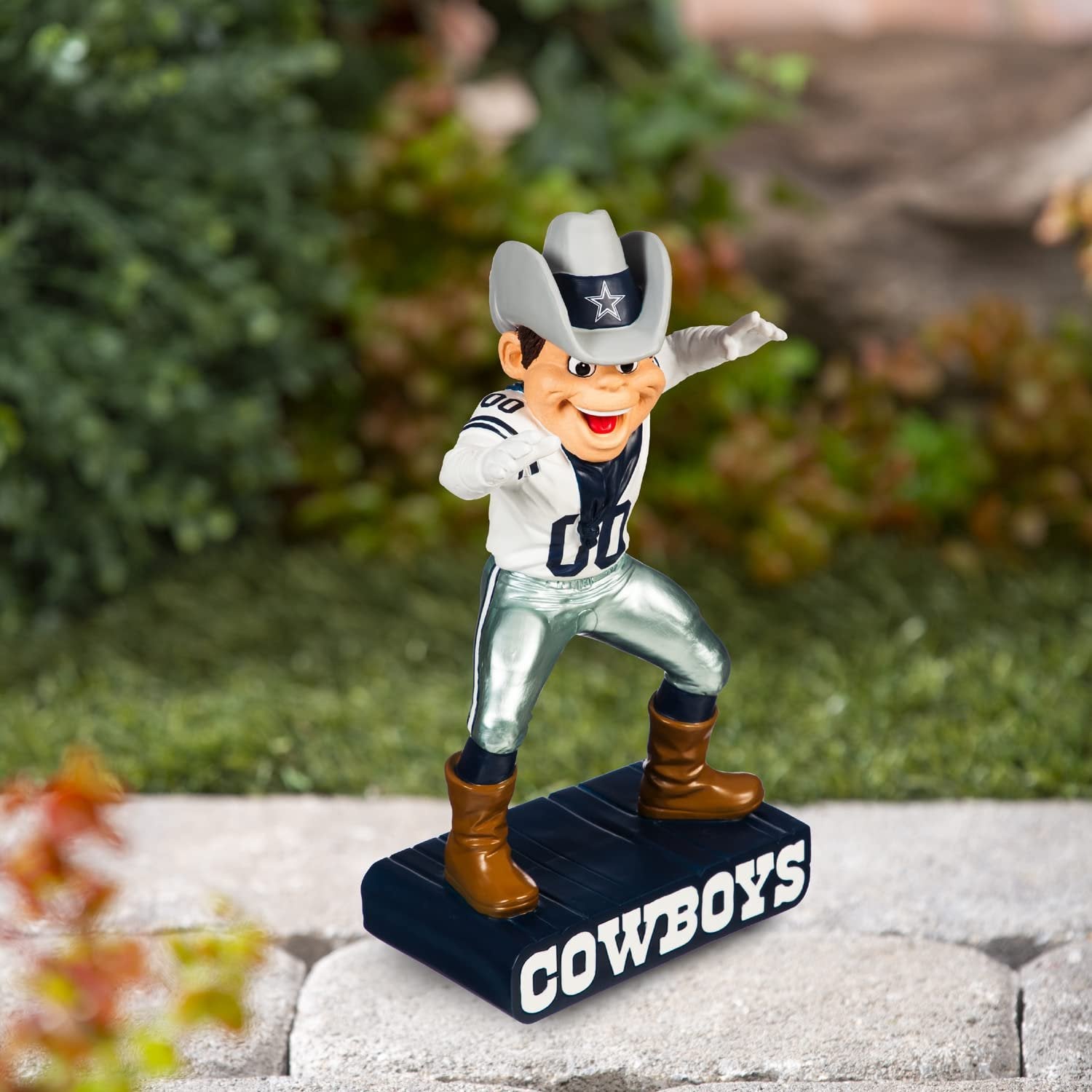 Dallas Cowboys Team Mascot Garden Statue, Hand Painted Resin, 12 Inch, Indoor Outdoor Decorative Sports Mascot, Officially Licensed