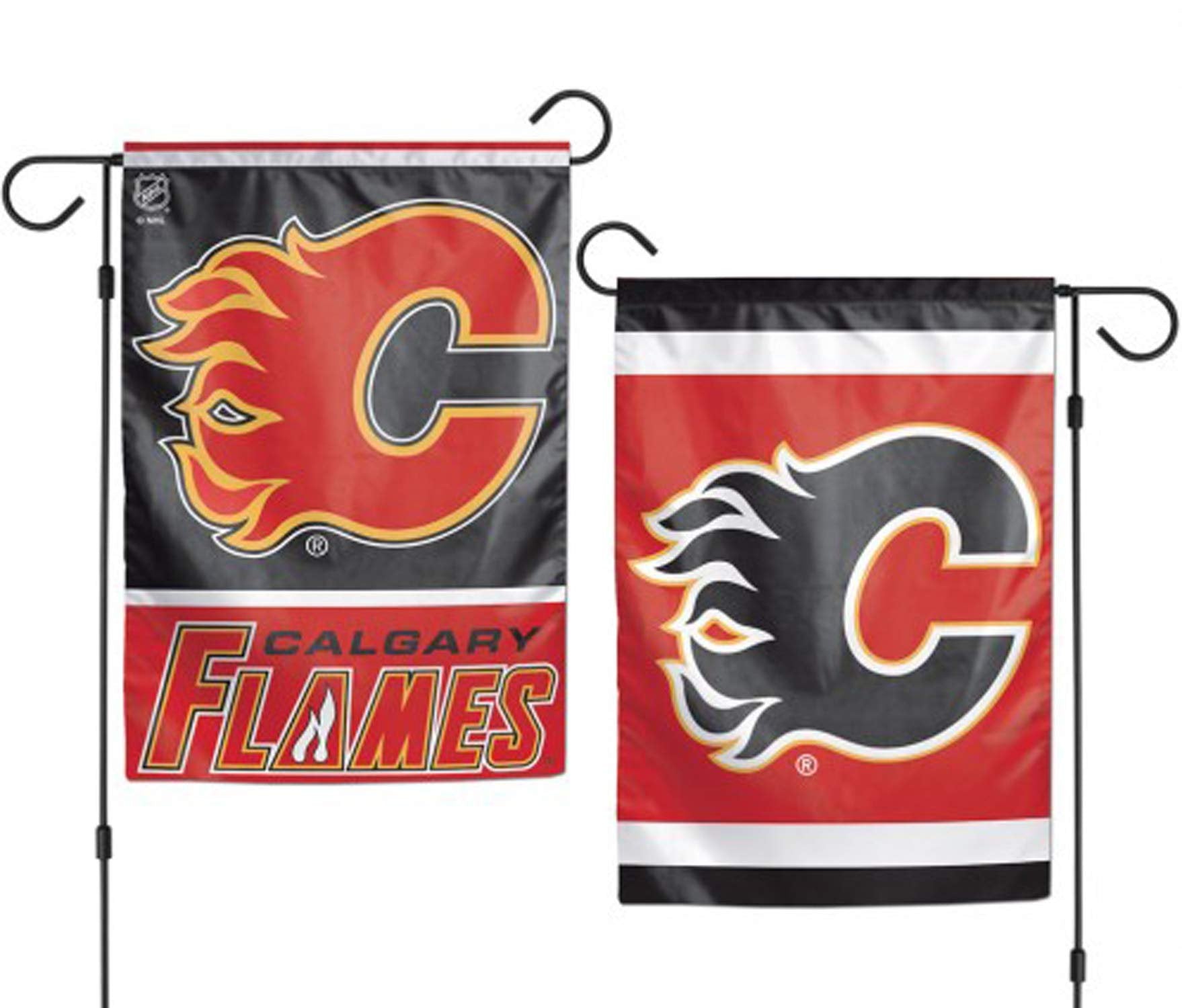 Calgary Flames Premium Double Sided Garden Flag Banner, 13x18 Inch, Display Stand Sold Separately