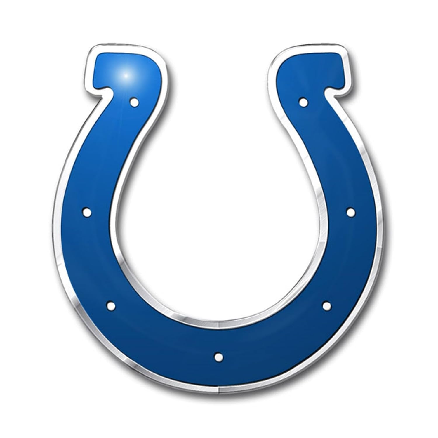 Indianapolis Colts Embossed Color Auto Emblem, Logo Design, Raised Aluminum Metal, Full Adhesive Backing, Officially Licensed