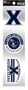 Xavier Musketeers Triple Retro Throwback Spirit Decals Flat Vinyl Auto Home Sticker Sheet University of
