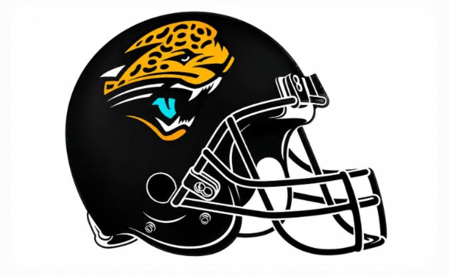 Jacksonville Jaguars Retro Logo 14 Inch Jumbo Static Cling Decal Sticker, Home or Auto Use, Reusuable Peel and Stick Application to any Flat Clean Surface, Officially Licensed