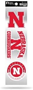 Nebraska Huskers 3 Piece Retro Spirit Decals Premium Throwback Stickers