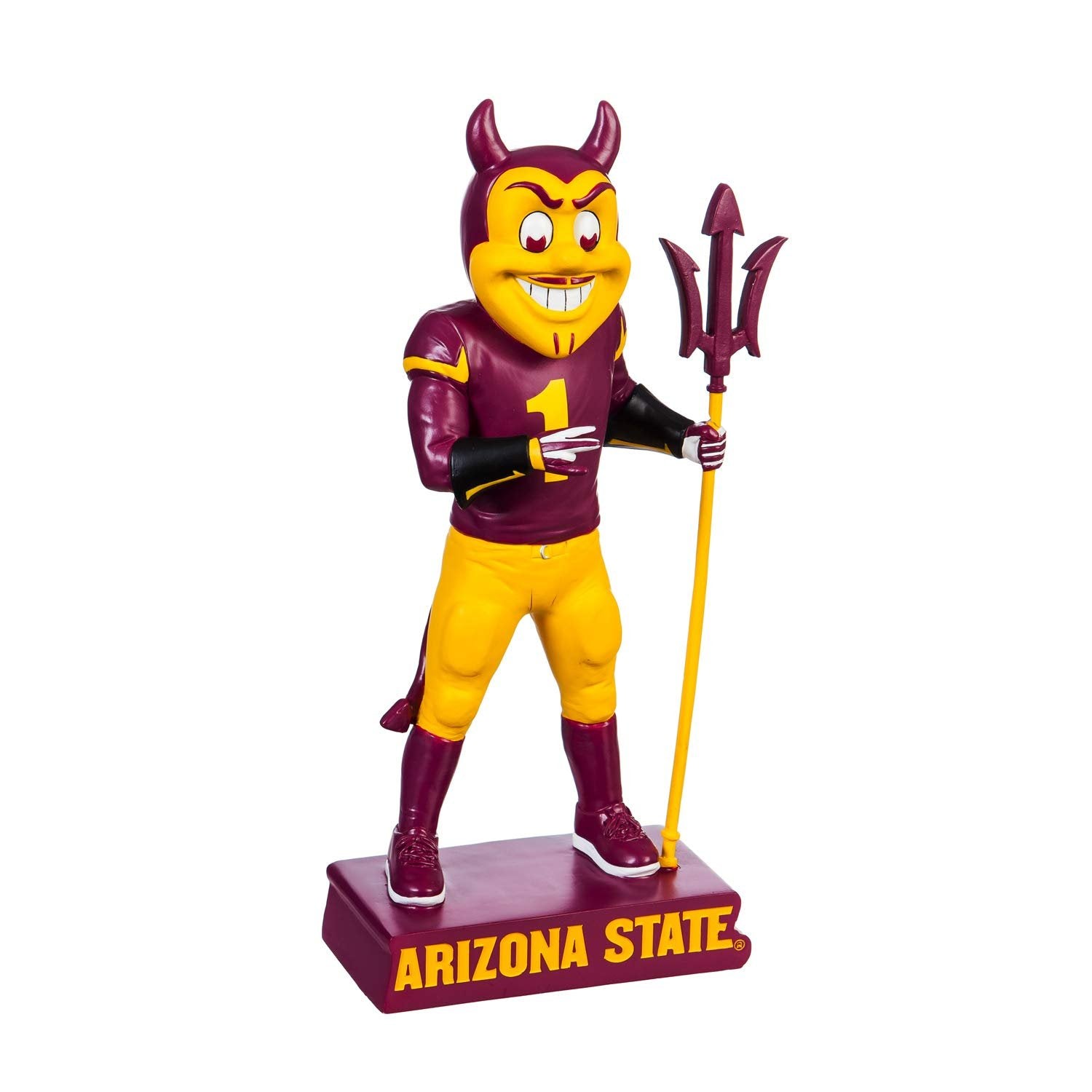 Arizona State University Sun Devils Team Mascot Garden Statue, Hand Painted Resin, 12 Inch, Indoor Outdoor Decorative Sports Mascot, Officially Licensed