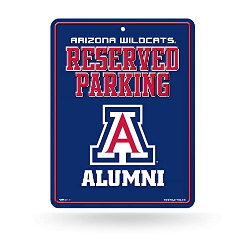 University of Arizona Wildcats Metal Parking Sign, Reserved, 8.5 x 11 Inch, High Resolution