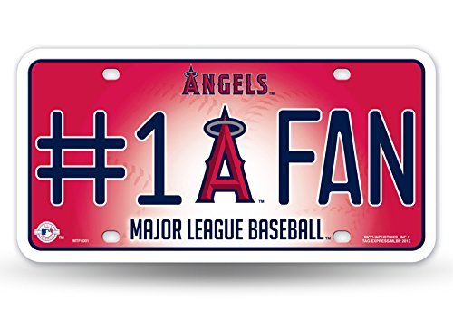 Los Angeles Angels Premium Metal Tag License Plate, #1 Fan Design, 12x6 Inch, Pre-Drilled Holes, Officially Licensed