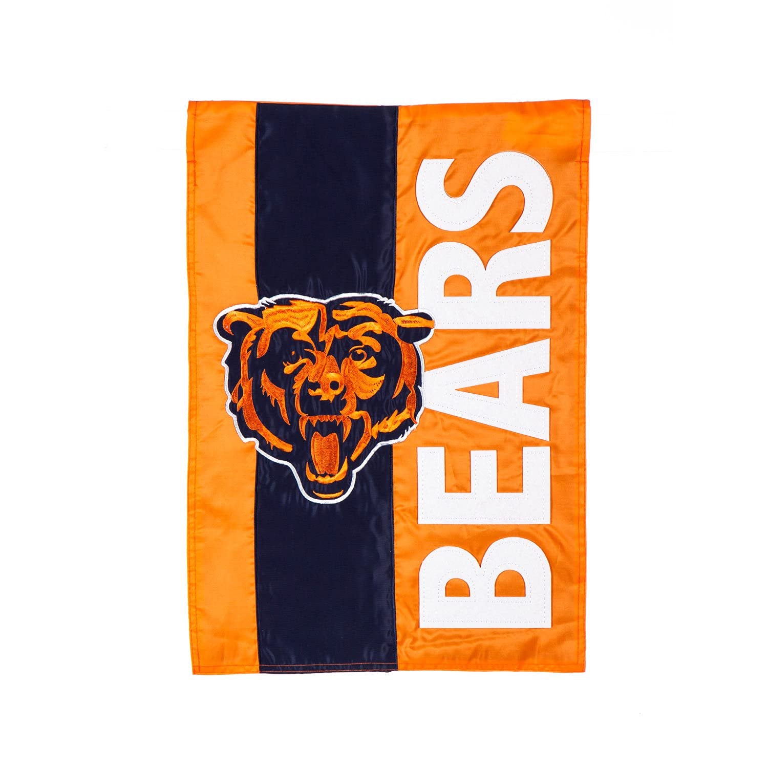 Chicago Bears Premium Double Sided Garden Flag Banner, Embellished Applique, 13x18 Inch, Display Pole Sold Separately