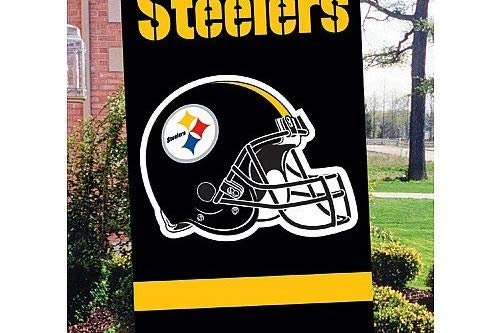 Party Animal Pittsburgh Steelers Banner NFL Flag, Black 44" x 28"