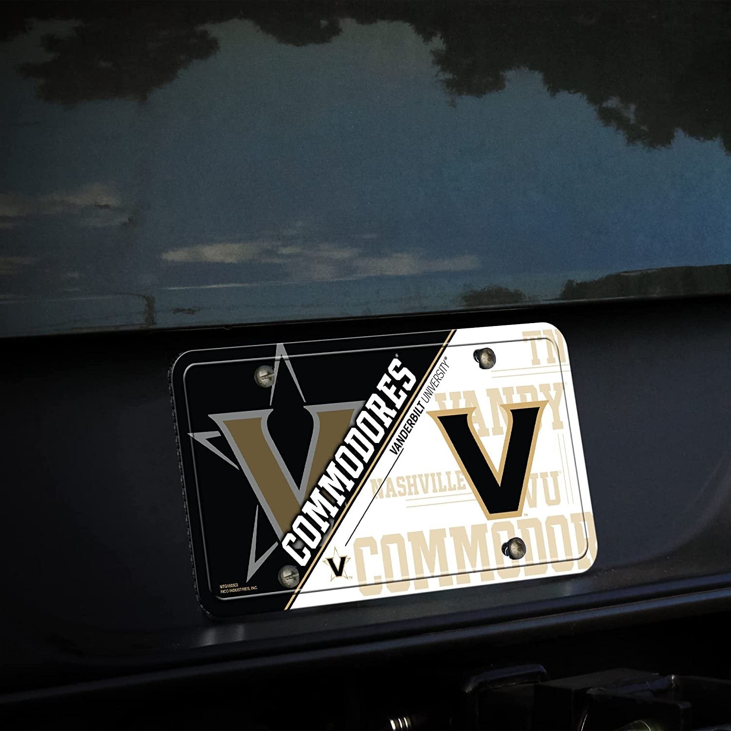 Vanderbilt University Commodores Metal License Plate Tag 12x6 Inch Split Design
