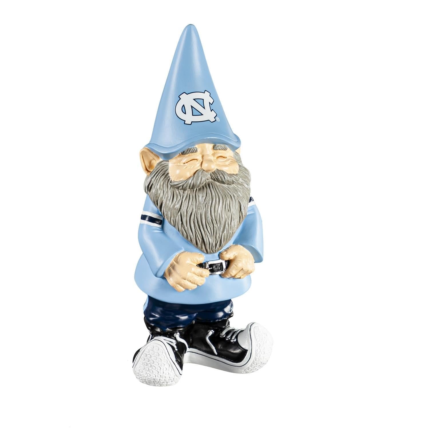 University of North Carolina Tar Heels Garden Gnome, 11 Inch Hand Painted Resin Statue, Indoor Outdoor Decor, Officially Licensed