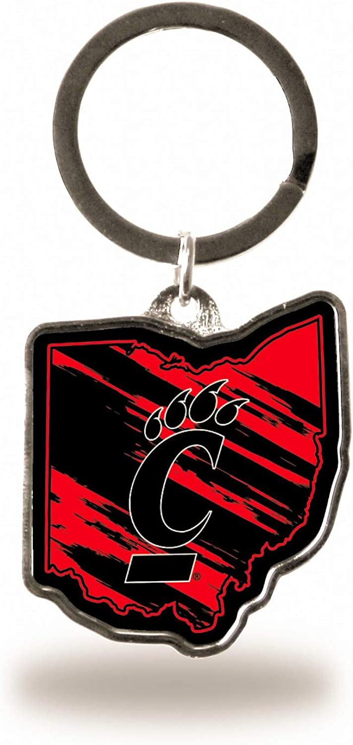 Cincinnati University Ohio State Shaped Keychain