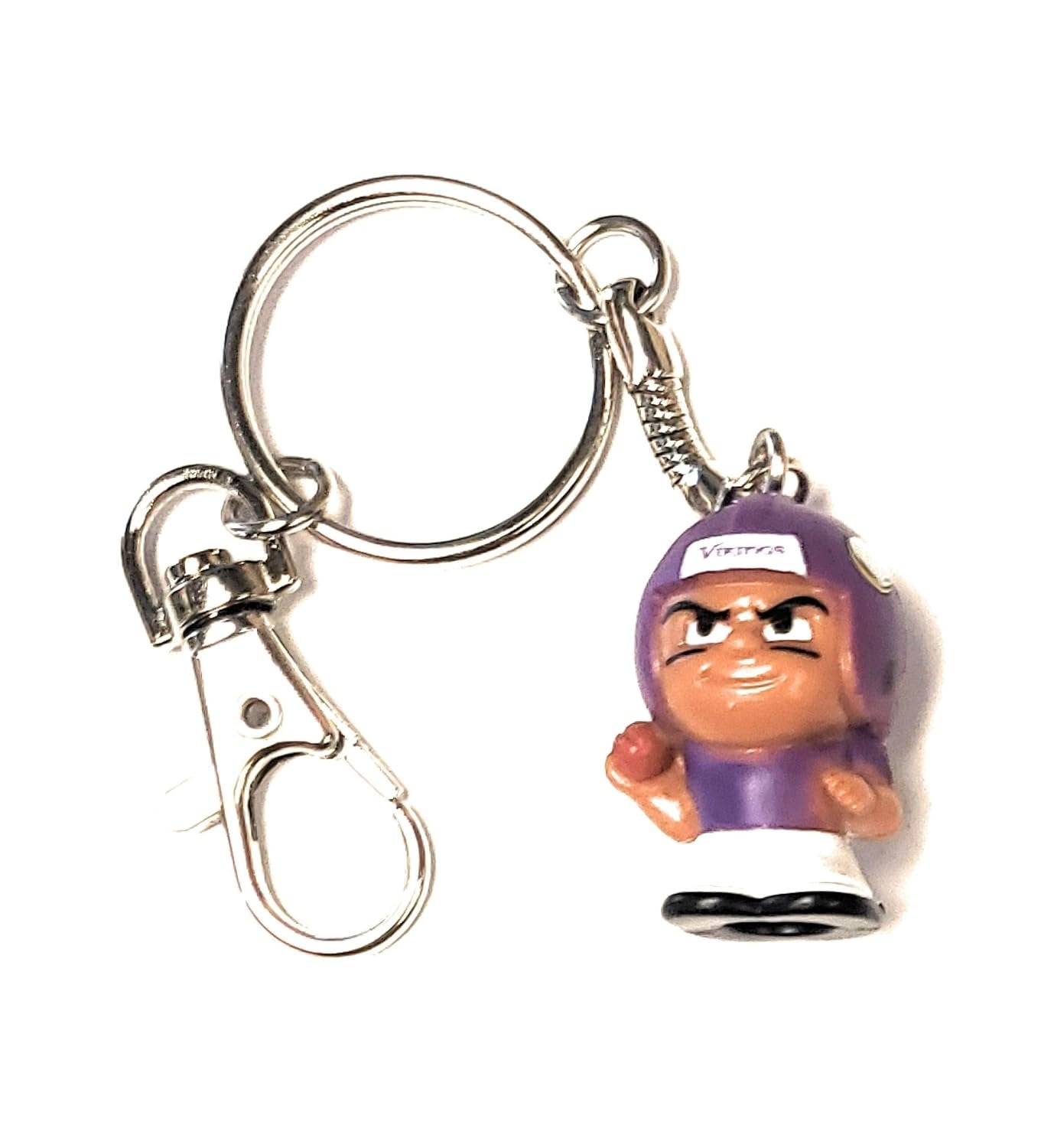 Minnesota Vikings Keychain Carabiner, 1 Inch Teeny Mate Player, Officially Licensed