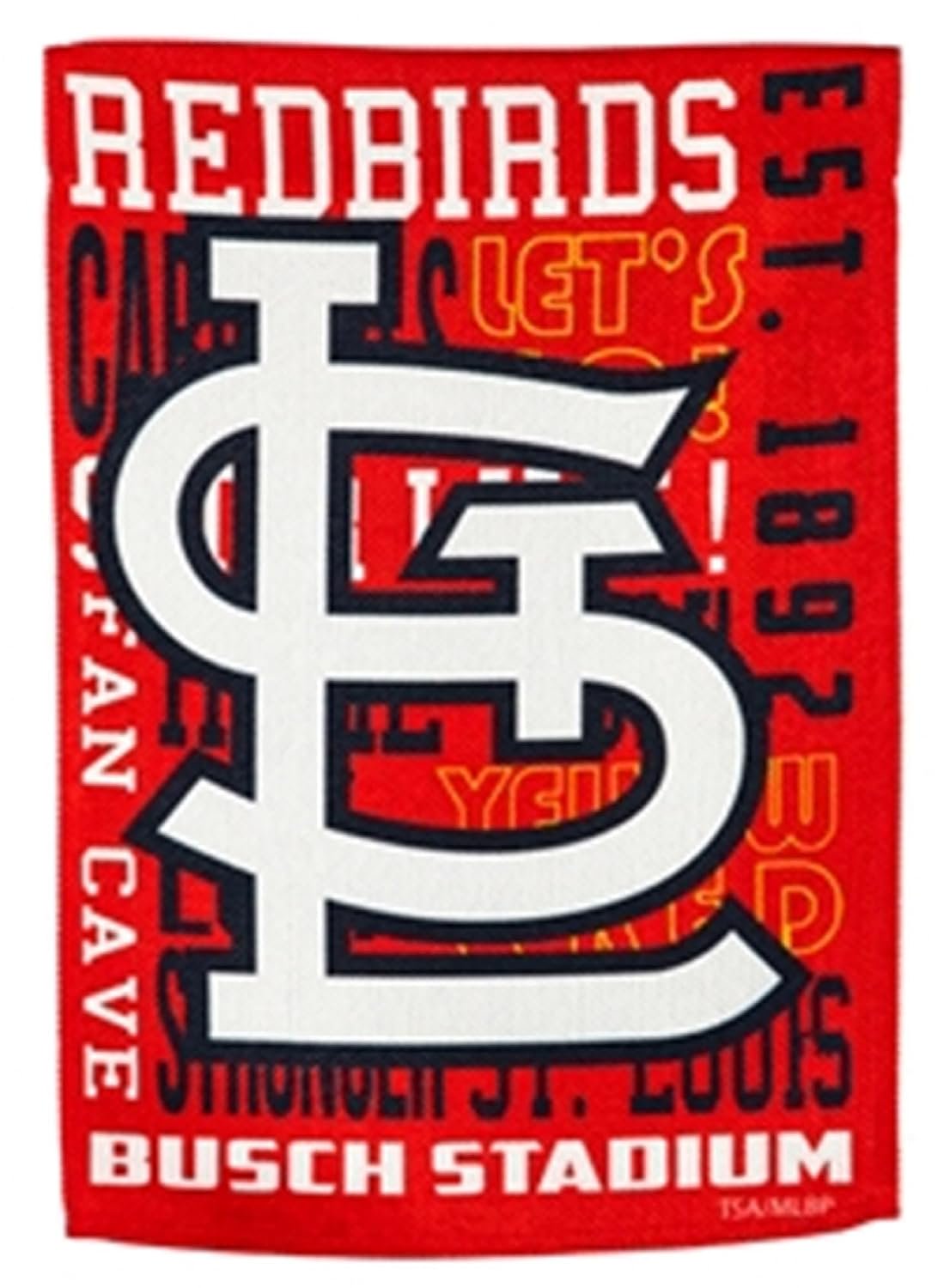 St Louis Cardinals Premium Double Sided Vertical House Banner Flag, Fan Rules Design, Linen, 28x44 Inch, Officially Licensed