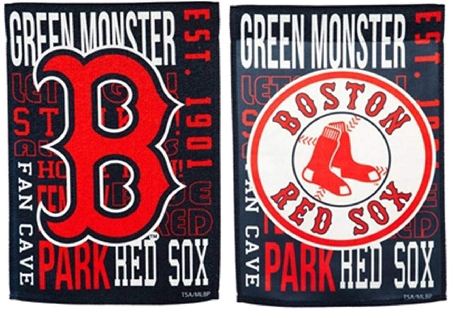 Boston Red Sox Premium Double Sided Vertical House Banner Flag, Fan Rules Design, Linen, 28x44 Inch, Officially Licensed