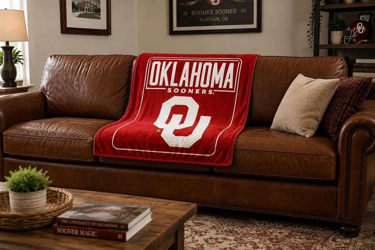 University of Oklahoma Sooners Fleece Throw Blanket, 40x60 Inch, Lightweight, Collegiate, Officially Licensed