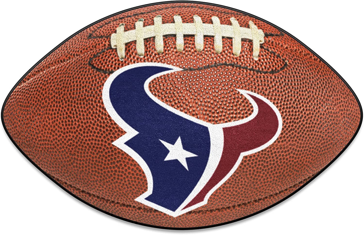 Houston Texans Floor Mat Area Rug, 20x32 Inch, Non-Skid Backing, Football Design