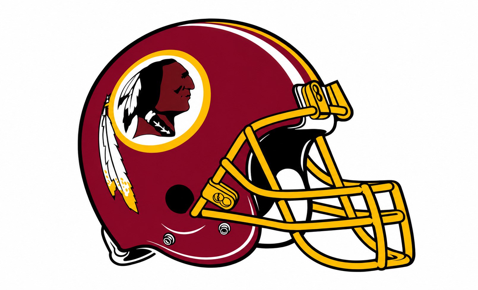 Washington Commanders Redskins Retro logo 14 Inch Jumbo Cling Decal Sticker, Home or Auto Use, Peel and Stick Application, Officially Licensed