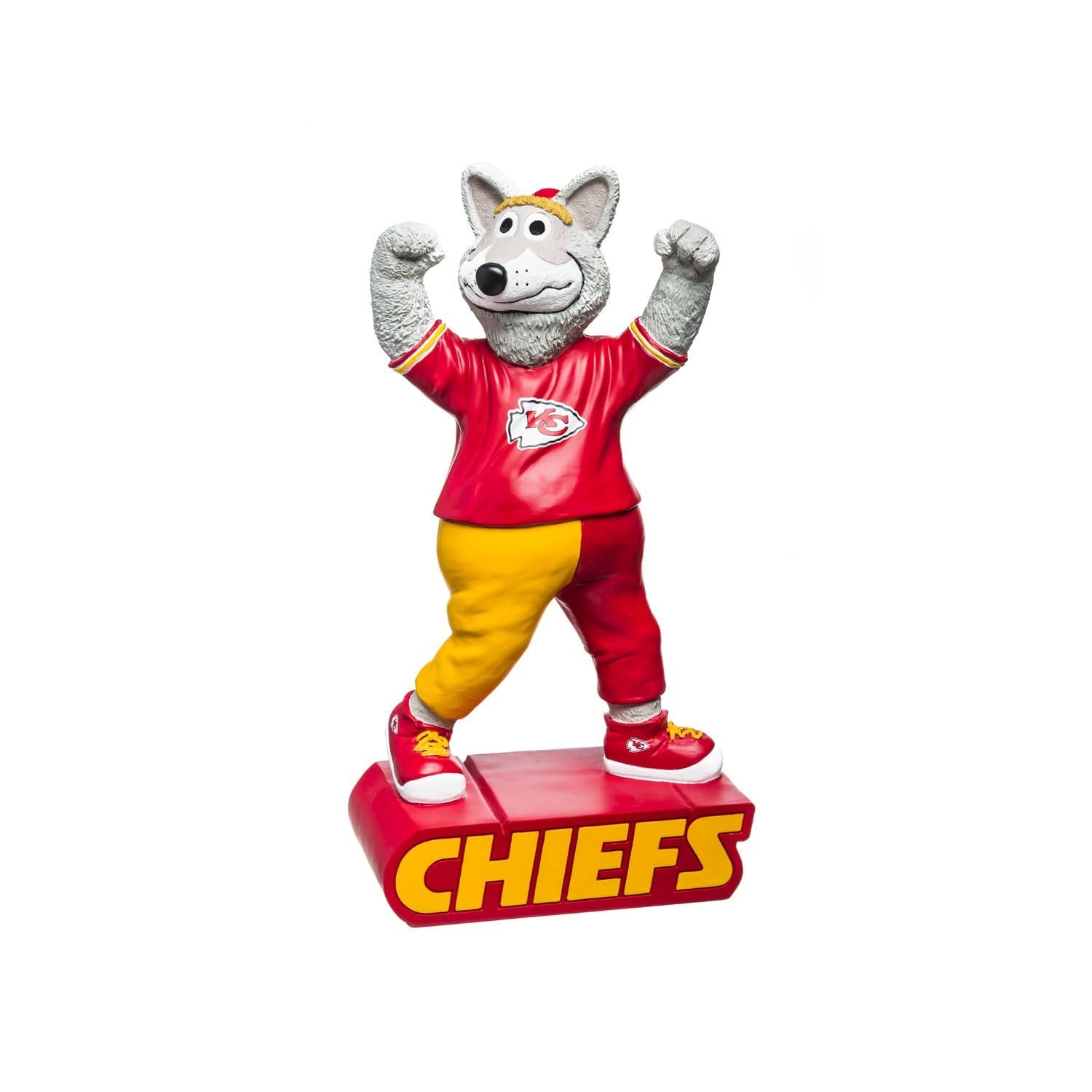Kansas City Chiefs Team Mascot Garden Statue, Hand Painted Resin, 12 Inch, Indoor Outdoor Decorative Sports Mascot, Officially Licensed