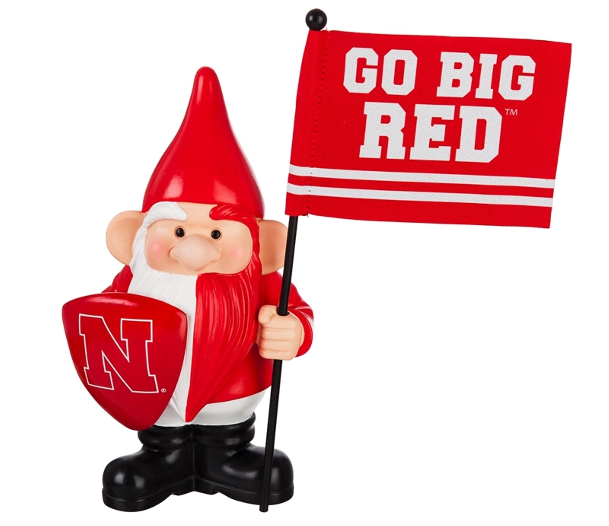 University of Nebraska Cornhuskers 10 Inch Garden Gnome Statue, Outdoor Decoration
