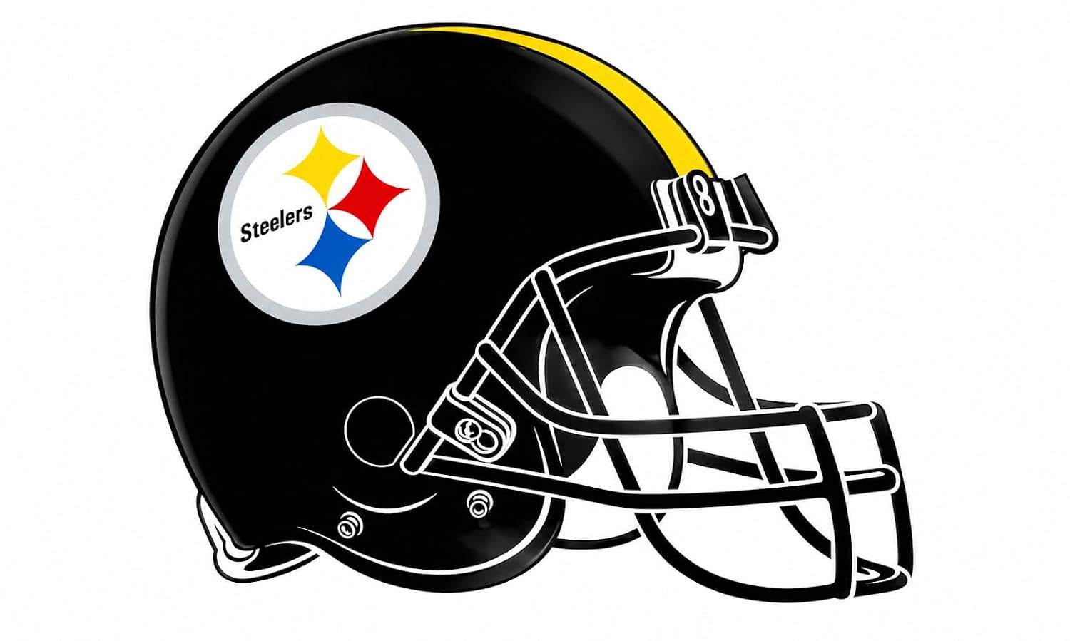 Pittsburgh Steelers 14 Inch Jumbo Static Cling Decal Sticker, Home or Auto Use, Reusuable Peel and Stick Application to any Flat Clean Surface, Officially Licensed