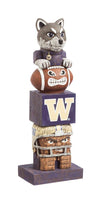 University of Washington Huskies Tiki Totem Garden Statue, Hand Painted Resin, 16 Inch, Indoor Outdoor Decor, Officially Licensed