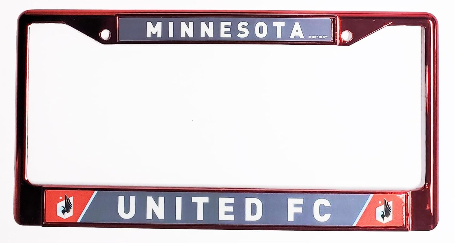 Minnesota United FC Premium Metal License Plate Frame Chrome Tag Cover, Standard 6x12 Inch, Officially Licensed