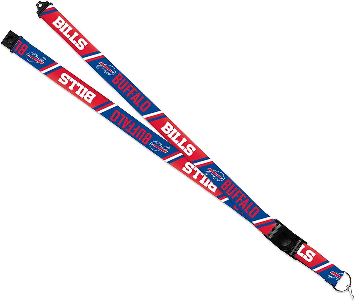Buffalo Bills Lanyard Keychain Double Sided Breakaway Safety Design Adult 18 Inch