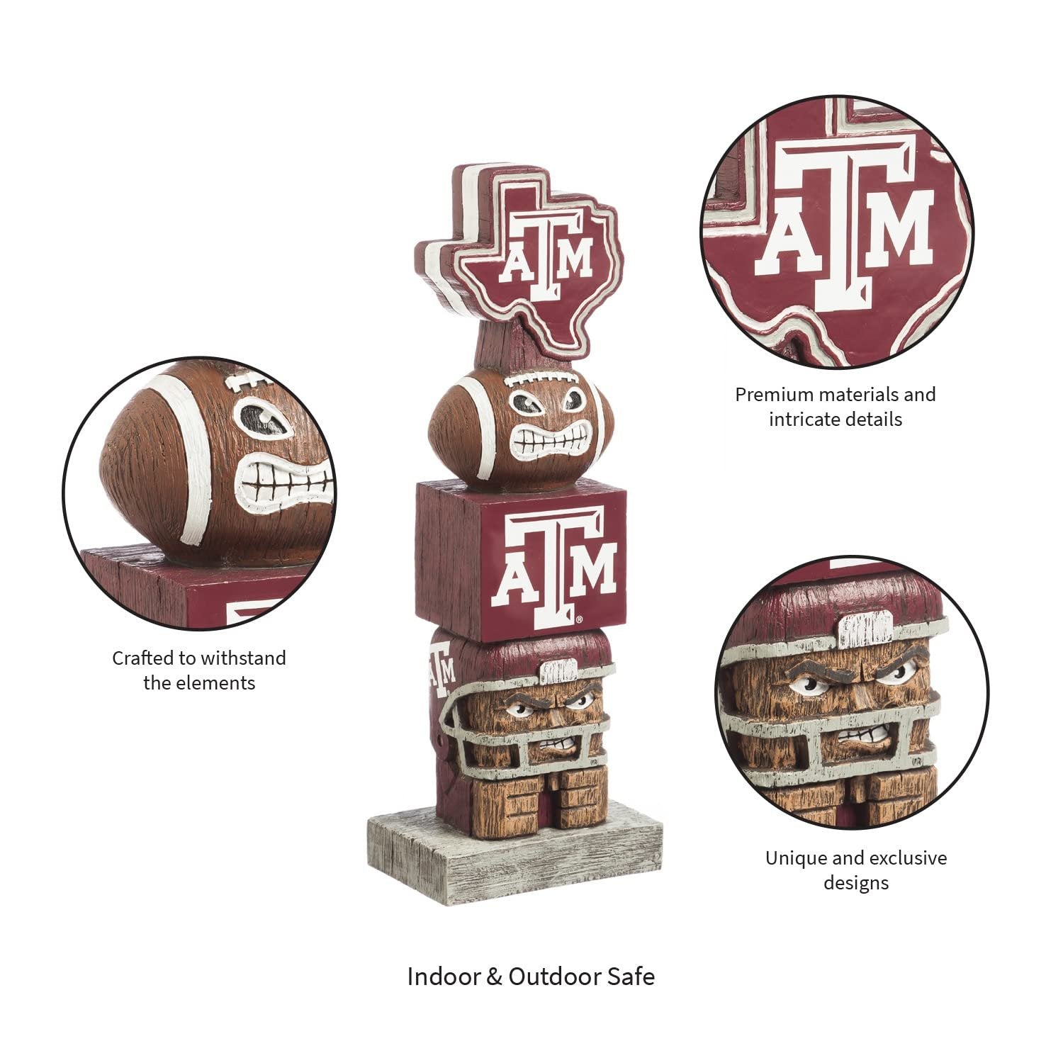 Team Sports America NCAA Texas A&M Aggies Tiki Totem