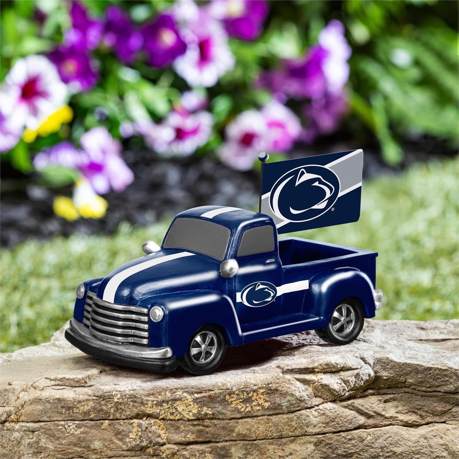 Penn State University Nittany Lions 9 Inch Metal Rally Truck Statue, Outdoor Garden or Indoor Fan Decor, Sports Fan Collectible Figurine, Officially Licensed