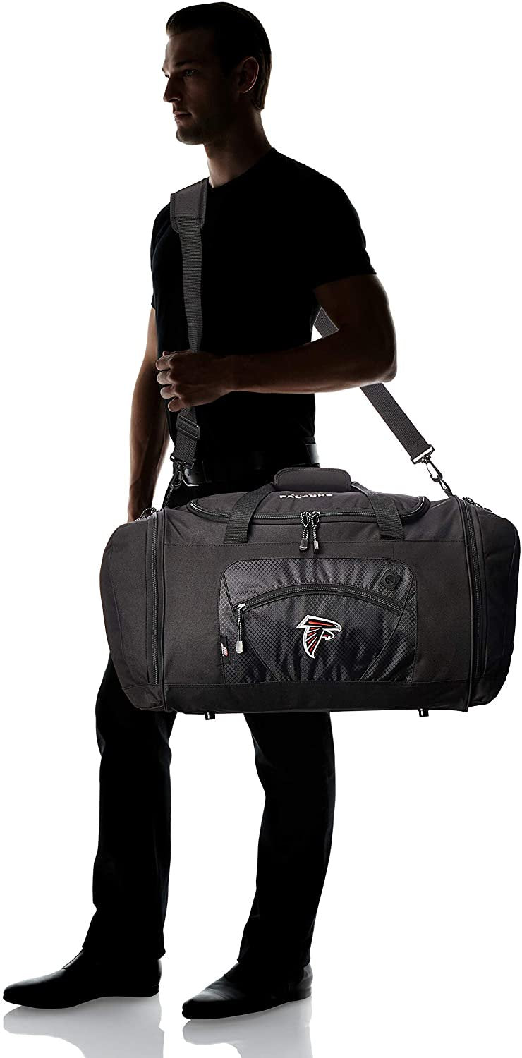 Texas A&M University Aggies Premium Duffel Bag, 20x12x11 Inch, Team Color, Heavy Duty, Black Roadblock Design, Embroidered Logo, Officially Licensed
