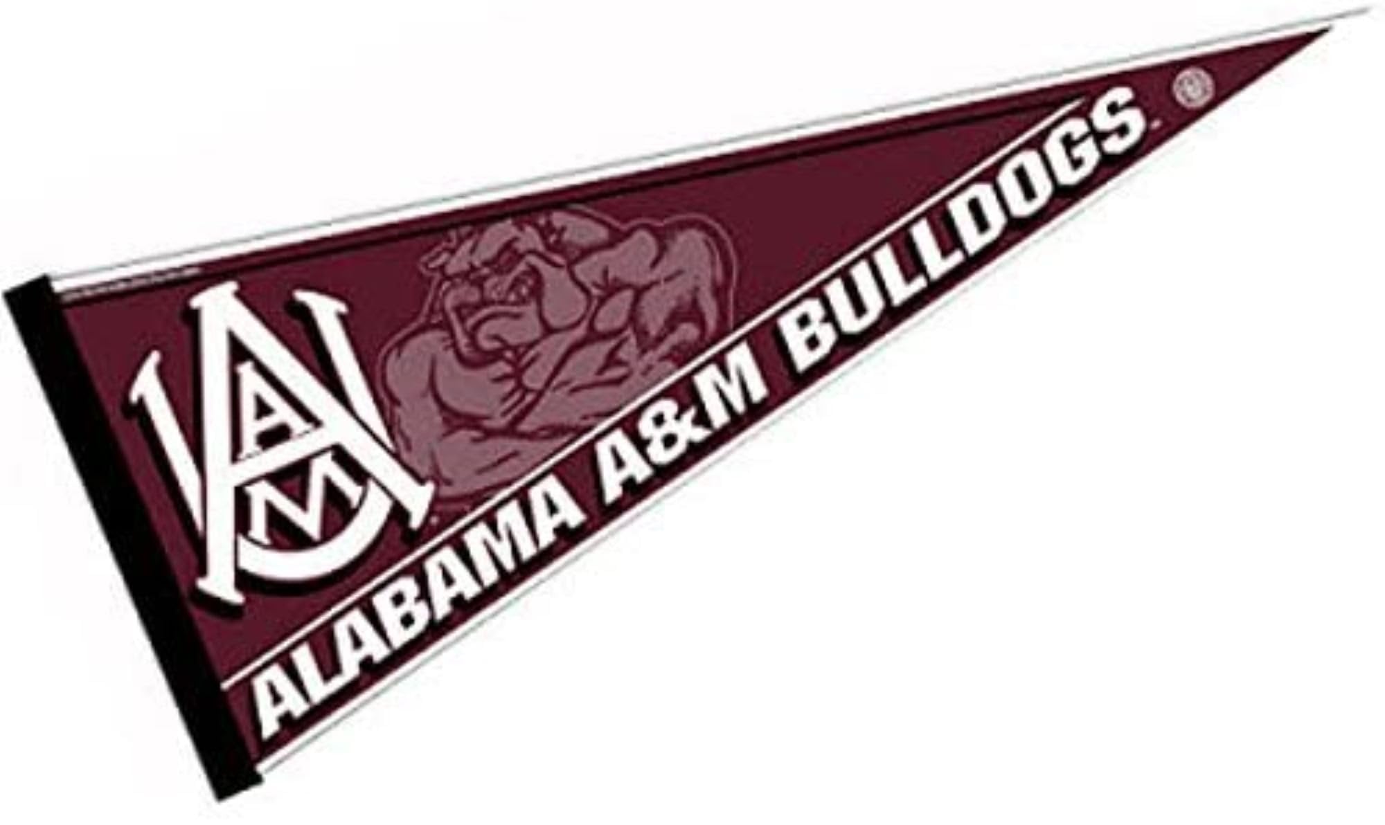 Alabama A&M University Bulldogs Soft Felt Pennant, Primary Design, 12x30 Inch, Easy To Hang, Officially Licensed, Made in the USA