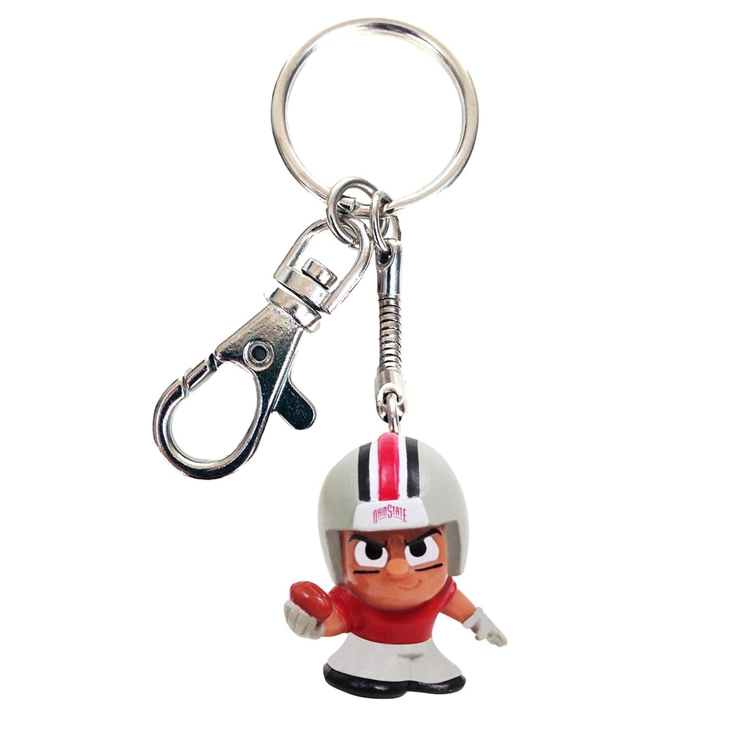 Ohio State University Buckeyes Keychain Carabiner, 1 Inch Teeny Mate Player, Officially Licensed