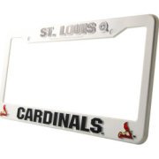 St Louis Cardinals License Plate Frame Tag Cover, White Plastic, 12x6 Inch, Officially Licensed