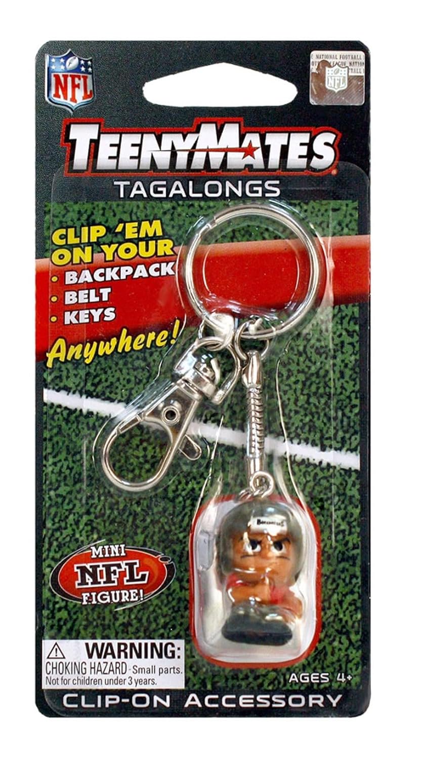 Tampa Bay Buccaneers Keychain Carabiner, 1 Inch Teeny Mate Player, Officially Licensed