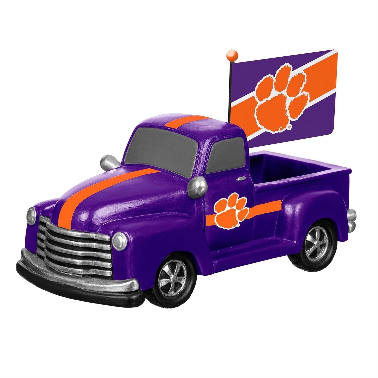 Clemson University Tigers 9 Inch Metal Rally Truck Statue, Outdoor Garden or Indoor Fan Decor, Sports Fan Collectible Figurine, Officially Licensed