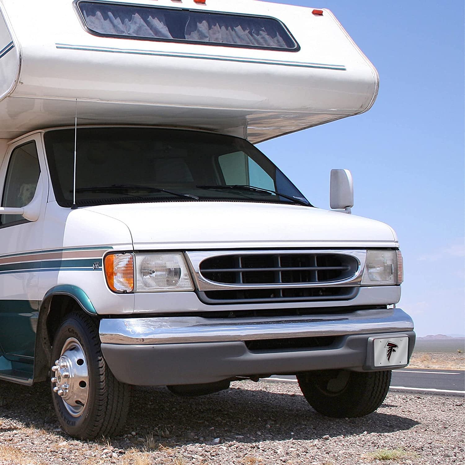 Atlanta Falcons Premium Laser Cut Tag License Plate, Mirrored Acrylic Inlaid, 12x6 Inch