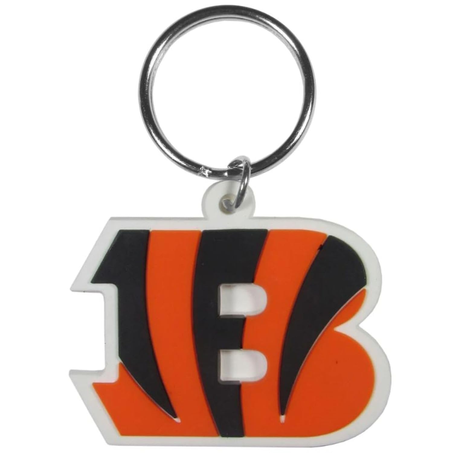 Cincinnati Bengals Keychain, Flexible PVC, Officially Licensed NFL Team Logo