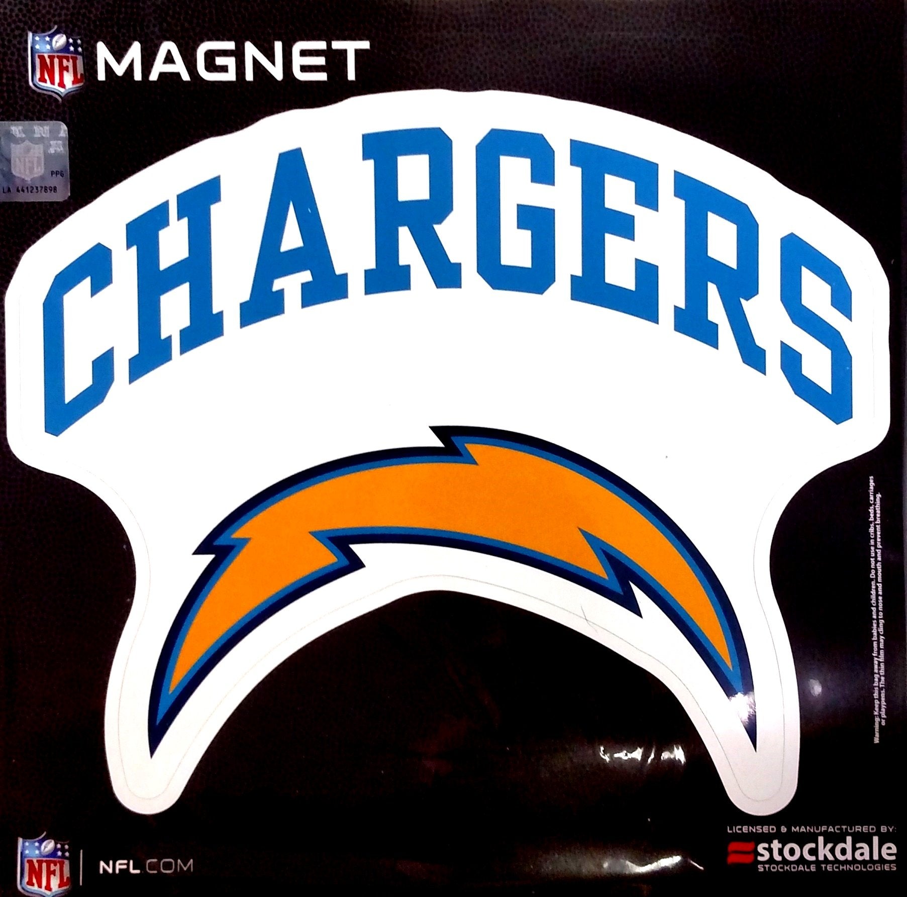 Los Angeles Chargers 12 Inch Magnet, Arch Design, Vinyl Die Cut, Auto Home, Heavy Duty, Officially Licensed